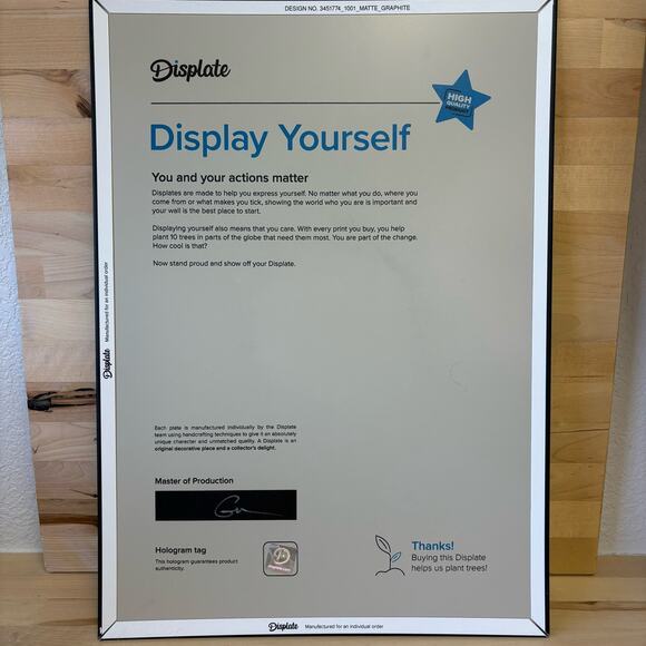 Michael Jordan Black Metal Displate Framed Quote 18x13 - Picture 4 of 4